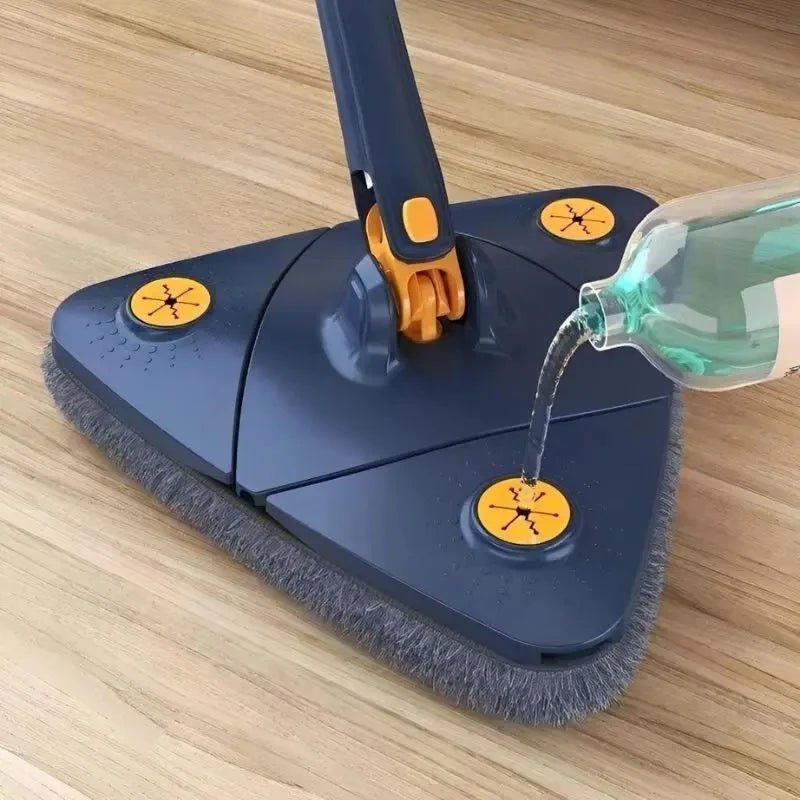 Esfregão triângulo Retrátil Ajustável, Limpeza Profissional Triângulo Mop, 360 ° para Piso   Frete Grátis