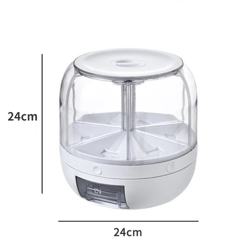 Distribuidor de grãos 360 Degree Rice Dispenser 6KG Box  Frete Grátis